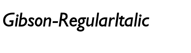 Gibson-RegularItalic font preview