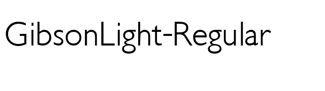 GibsonLight-Regular font preview