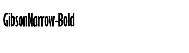 GibsonNarrow-Bold font preview