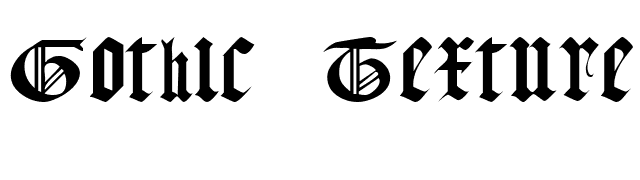 Gothic Texture Quadrata font preview