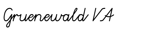 Gruenewald VA font preview