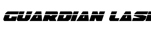Guardian Laser Italic font preview