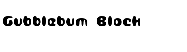 Gubblebum Black font preview
