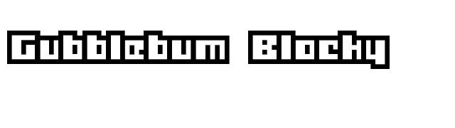 Gubblebum Blocky font preview