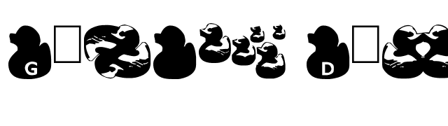 Gugli Ducky Rubber font preview