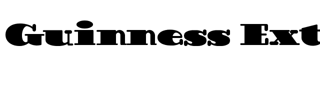 Guinness Extra Stout font preview