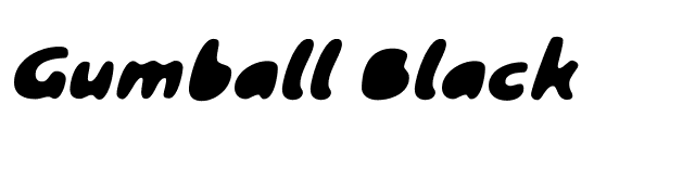 Gumball Black font preview