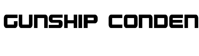 Gunship Condensed font preview