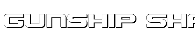 Gunship Shadow font preview