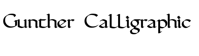 Gunther Calligraphic Regular font preview