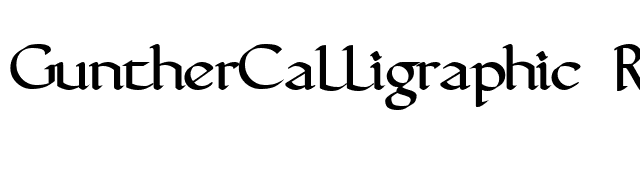 GuntherCalligraphic Regular font preview