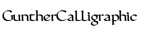 GuntherCalligraphic font preview