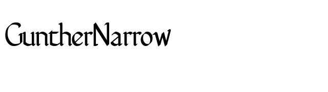 GuntherNarrow font preview