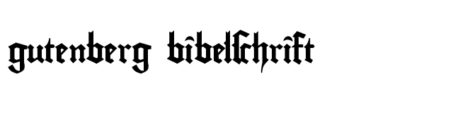 gutenberg bibelschrift font preview