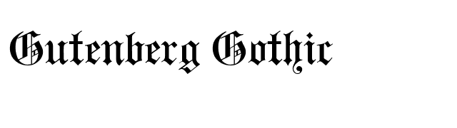 Gutenberg Gothic font preview