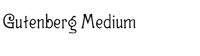 Gutenberg Medium font preview