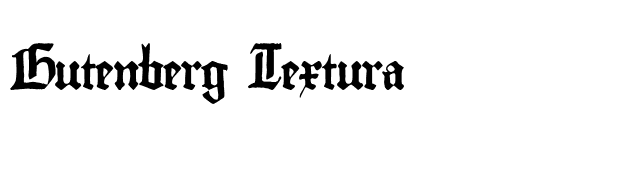Gutenberg Textura font preview