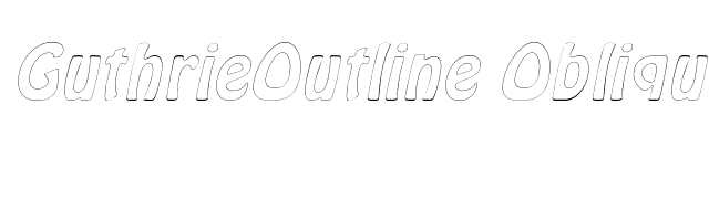 GuthrieOutline Oblique font preview