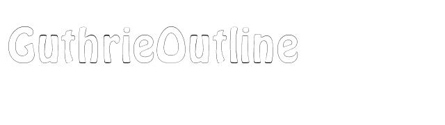 GuthrieOutline font preview