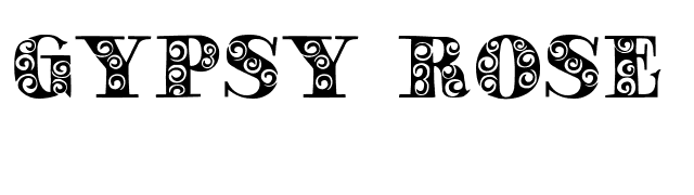 Gypsy Rose font preview