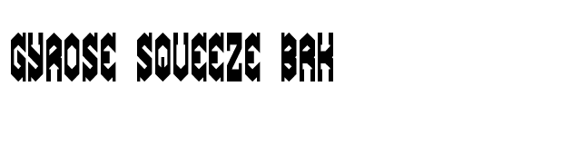 Gyrose Squeeze BRK font preview