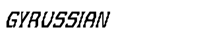 Gyrussian font preview