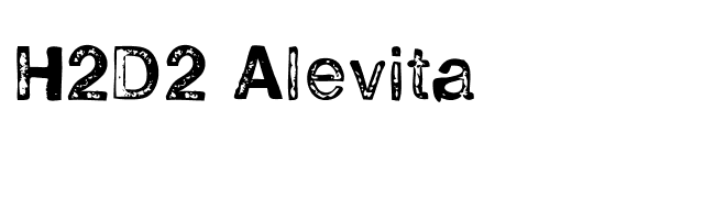 H2D2 Alevita font preview