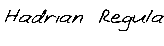 Hadrian Regular font preview