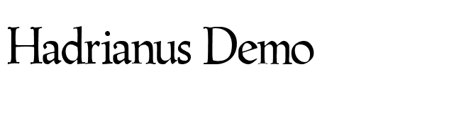 Hadrianus Demo font preview