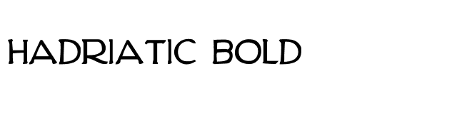 Hadriatic Bold font preview