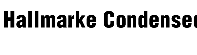 Hallmarke Condensed Black Regular font preview