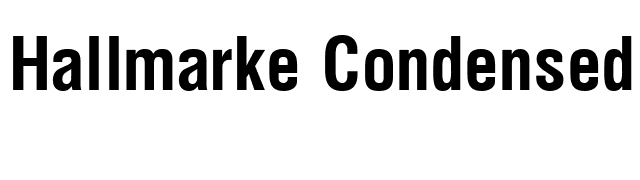 Hallmarke Condensed Bold font preview
