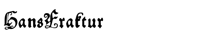 HansFraktur font preview