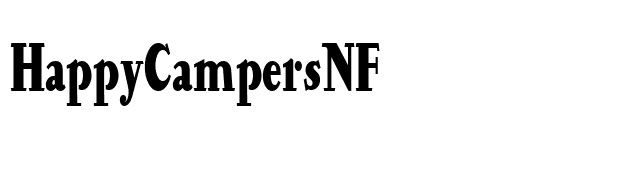 HappyCampersNF font preview
