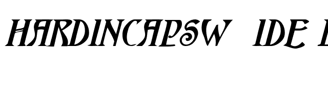 HardinCapsWide Bold Italic font preview