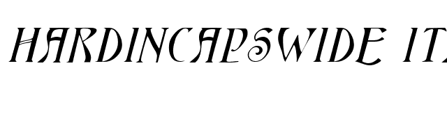 HardinCapsWide Italic font preview