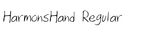 HarmonsHand Regular font preview
