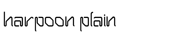Harpoon Plain font preview