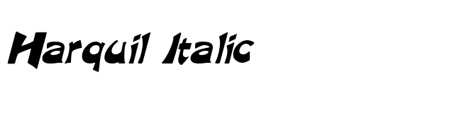 Harquil Italic font preview