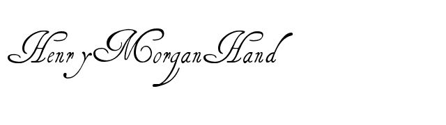 HenryMorganHand font preview