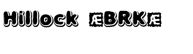 Hillock (BRK) font preview