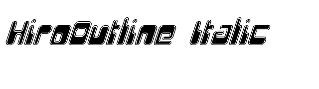 HiroOutline Italic font preview