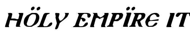 Holy Empire Italic font preview