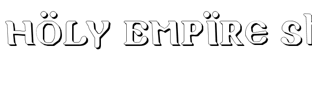Holy Empire Shadow font preview