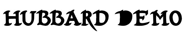Hubbard Demo font preview