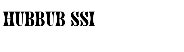 Hubbub SSi font preview