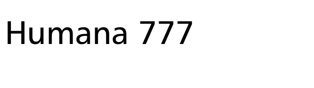 Humana 777 font preview