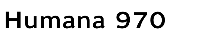 Humana 970 font preview
