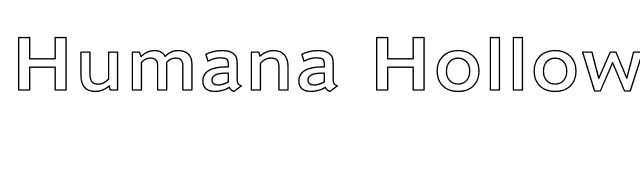 Humana Hollow font preview