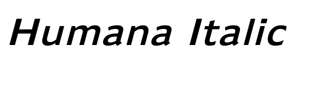 Humana Italic font preview